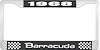 1968 Barracuda License Plate Frame - Black - image 1