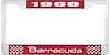 1968 Barracuda License Plate Frame - Red - image 1
