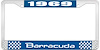 1969 Barracuda License Plate Frame - Blue - image 1