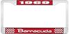 1969 Barracuda License Plate Frame - Red - image 1