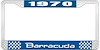 1970 Barracuda License Plate Frame - Blue - image 1