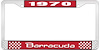 1970 Barracuda License Plate Frame - Red - image 1