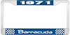 1971 Barracuda License Plate Frame - Blue - image 1