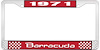 1971 Barracuda License Plate Frame - Red - image 1
