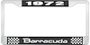 1972 Barracuda License Plate Frame - Black - image 1