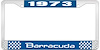 1973 Barracuda License Plate Frame - Blue - image 1