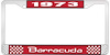 1973 Barracuda License Plate Frame - Red - image 1
