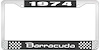 1974 Barracuda License Plate Frame - Black - image 1