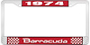 1974 Barracuda License Plate Frame - Red - image 1