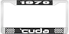 1970 Cuda Plate Frame - Black - image 1