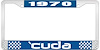 1970 Cuda License Plate Frame - Blue - image 1