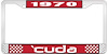 1970 Cuda Plate Frame - Red - image 1