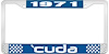 1971 Cuda License Plate Frame - Blue - image 1