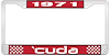 1971 Cuda Plate Frame - Red - image 1