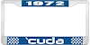 1972 Cuda License Plate Frame - Blue - image 1
