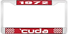 1972 Cuda License Plate Frame - Red - image 1
