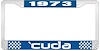 1973 Cuda License Plate Frame - Blue - image 1