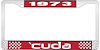 1973 Cuda License Plate Frame - Red - image 1