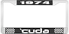 1974 Cuda License Plate Frame - Black - image 1