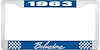 1963 Belvedere License Plate Frame - Blue & White - image 1