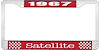 1967 Satellite License Plate Frame - Red - image 1
