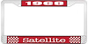 1968 Satellite License Plate Frame - Red - image 1