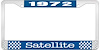1972 Satellite License Plate Frame - Blue - image 1
