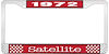 1972 Satellite License Plate Frame - Red - image 1