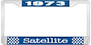 1973 Satellite License Plate Frame - Blue - image 1