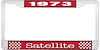 1973 Satellite License Plate Frame - Red - image 1