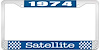 1974 Satellite License Plate Frame - Blue - image 1