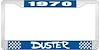 1970 Duster License Plate Frame - Blue - image 1
