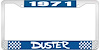 1971 Duster License Plate Frame - Blue - image 1