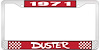 1971 Duster License Plate Frame - Red - image 1