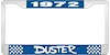 1972 Duster License Plate Frame - Blue - image 1