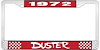 1972 Duster License Plate Frame - Red - image 1