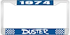 1974 Duster License Plate Frame - Blue - image 1