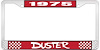 1975 Duster License Plate Frame - Red - image 1