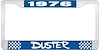 1976 Duster License Plate Frame - Blue - image 1