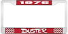 1976 Duster License Plate Frame - Red - image 1