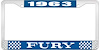 1963 Fury License Plate Frame - Blue - image 1