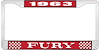 1963 Fury License Plate Frame - Red - image 1