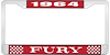 1964 Fury License Plate Frame - Red - image 1