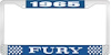1965 Fury License Plate Frame - Blue - image 1