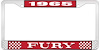 1965 Fury License Plate Frame - Red - image 1