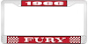 1966 Fury License Plate Frame - Red - image 1