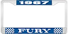 1967 Fury License Plate Frame - Blue - image 1