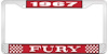 1967 Fury License Plate Frame - Red - image 1