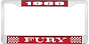 1968 Fury License Plate Frame - Red - image 1