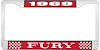 1969 Fury License Plate Frame - Red - image 1